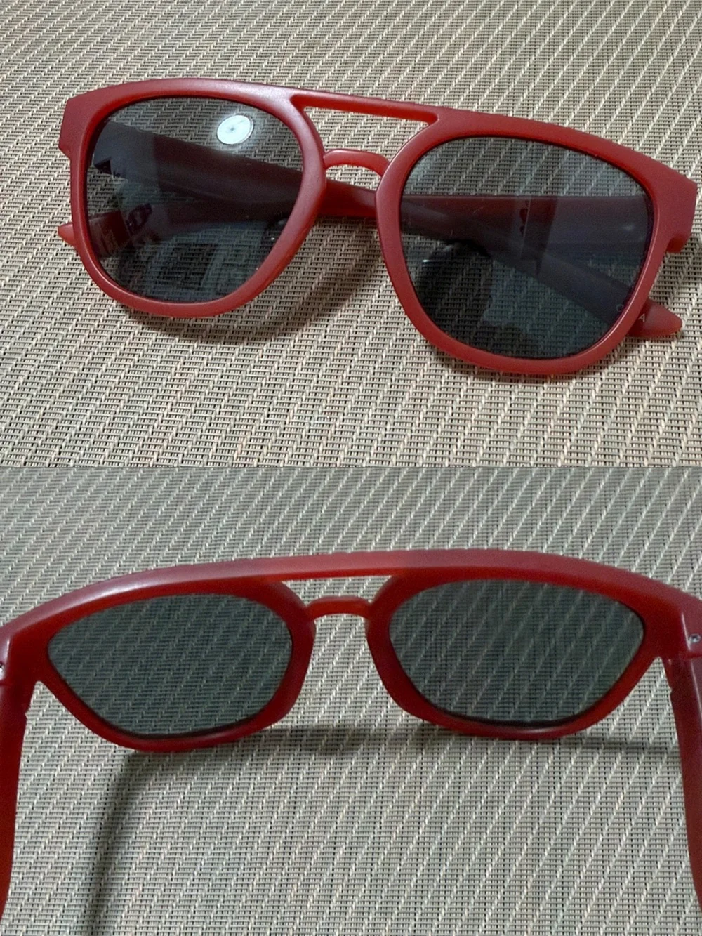Red Sunglasses with Dark Lenses aviator vibes unisex